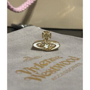 Vivienne Westwood Nana 3D Orb Saturn Planet Silver Ring Size 7 With Dust Bag
